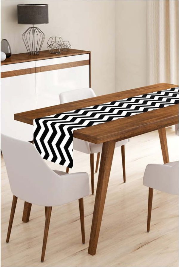 Běhoun na stůl 40x130 cm Zig Zag – Minimalist Cushion Covers