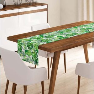 Běhoun na stůl 45x140 cm Tropical Leaves – Minimalist Cushion Covers