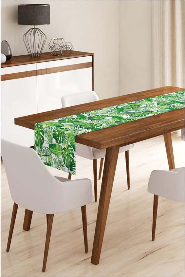 Běhoun na stůl 45x140 cm Tropical Leaves – Minimalist Cushion Covers