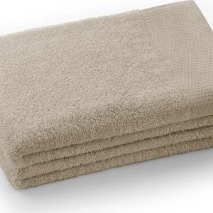 Béžový froté bavlněný ručník 50x100 cm Amari – Restilo