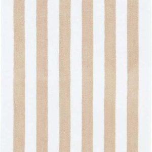 Béžovo-bílá bavlněná osuška 90x140 cm Stripe Jacquard – Bianca
