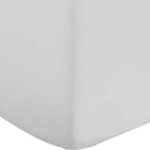 Bílé napínací prostěradlo z bavlněného saténu 185x200 cm Cotton Sateen – Bianca