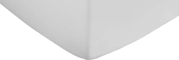 Bílé napínací prostěradlo z bavlněného saténu 185x200 cm Cotton Sateen – Bianca