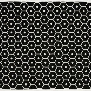 Černá deka s příměsí vlny 140x180 cm Honey Black – Pappelina