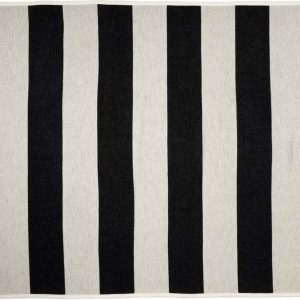 Černo-bílá deka s příměsí vlny 140x180 cm Bob Black Vanilla – Pappelina