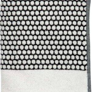 Černo-bílé bavlněné ručníky v sadě 2 ks 40x60 cm Grid – Mette Ditmer Denmark