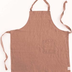 Dětská oranžová lněná zástěra Linen Tales Regular