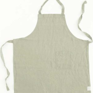 Dětská zelená lněná zástěra Linen Tales Regular