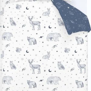Flanelové dětské povlečení na jednolůžko 135x200 cm Starlight Animals – Bianca