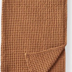 Hnědá bavlněná deka 150x200 cm Jaipur Chunky Waffle – Pineapple Elephant