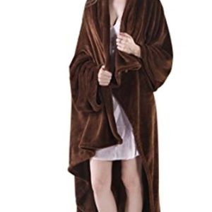 Hnědá televizní deka z mikrovlákna DecoKing Lazy