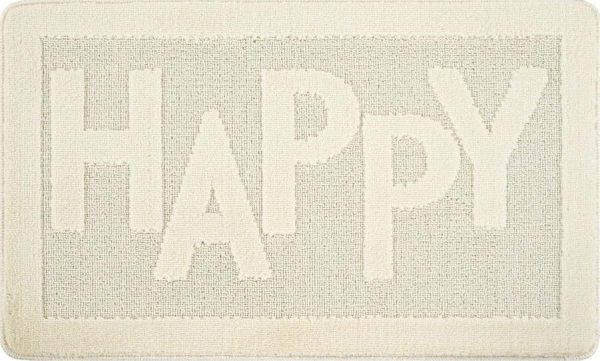 Krémová koupelnová předložka 60x100 cm Happy – Foutastic