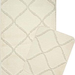 Krémové koupelnové předložky v sadě 2 ks 50x80 cm Cizgili – Foutastic
