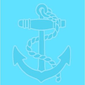Modrá froté bavlněná plážová osuška 70x140 cm Anchor – B.E.S.