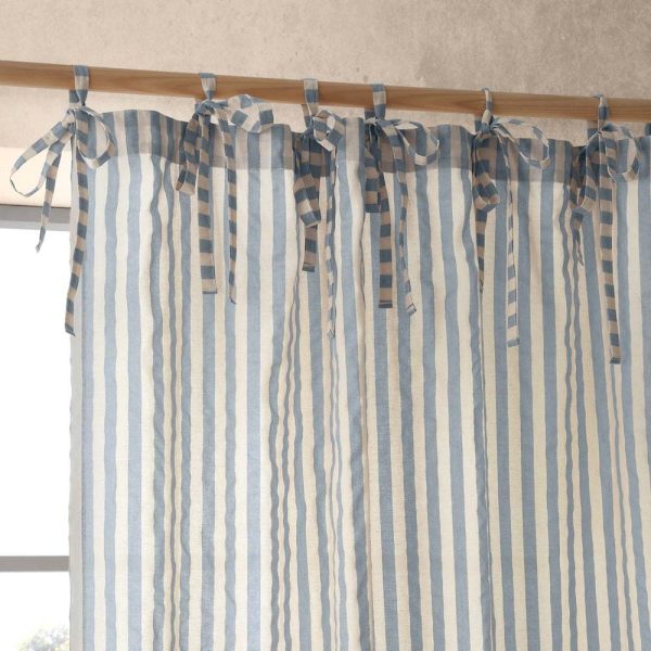 Modrá záclona 140x229 cm Zanzibar Stripe – Pineapple Elephant