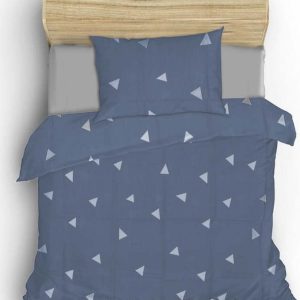 Modré povlečení na dvoulůžko 200x200 cm Üçgen – Mijolnir