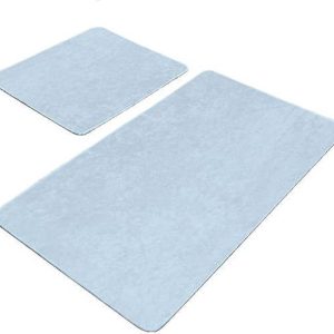 Modré sametové koupelnové předložky v sadě 2 ks 60x100 cm – Mila Home
