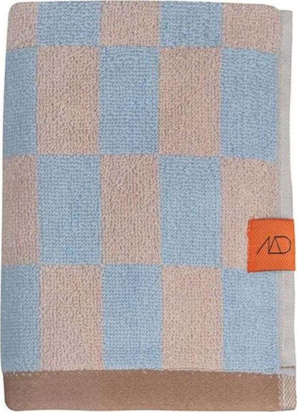 Modro-růžová osuška z bio bavlny 70x133 cm Retro – Mette Ditmer Denmark