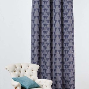 Modro-šedý závěs 130x260 cm Zatapa – Mendola Fabrics