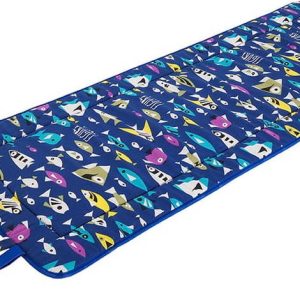 Modrý zahradní podsedák na lehátko 52x148 cm Fishes – B.E.S.