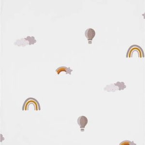 Napínací dětské prostěradlo z bavlněného saténu 200x90 cm Balloon Dreaming - Butter Kings