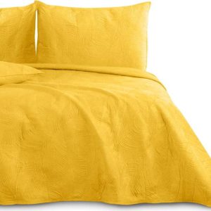 Okrově žlutý přehoz na dvoulůžko 200x220 cm Palsha – AmeliaHome