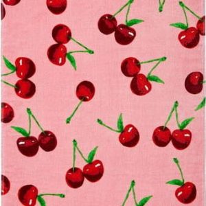 Růžová bavlněná plážová osuška 78x200 cm Cherries – Catherine Lansfield