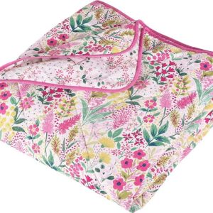 Růžový prošívaný přehoz 220x230 cm Tilly Floral – Catherine Lansfield