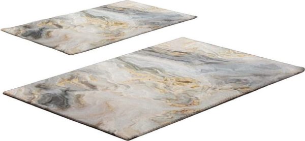 Šedo-béžové koupelnové předložky v sadě 2 ks 60x100 cm – Foutastic