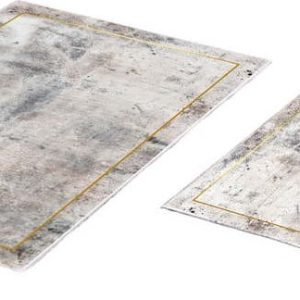 Šedo-hnědé koupelnové předložky v sadě 2 ks 60x100 cm – Foutastic