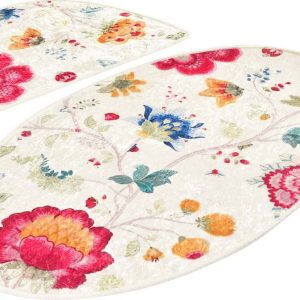 Světle hnědé koupelnové předložky v sadě 2 ks 60x100 cm Arya – Foutastic