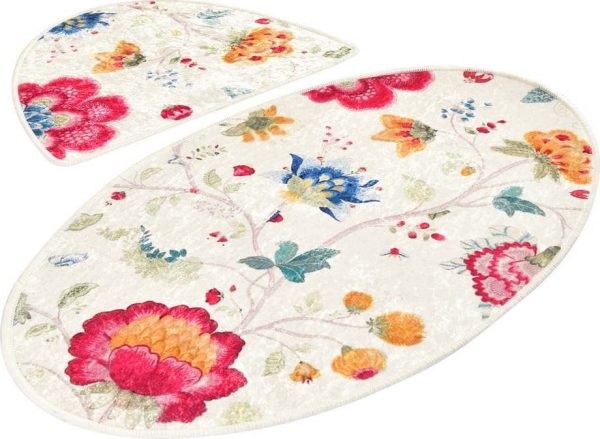 Světle hnědé koupelnové předložky v sadě 2 ks 60x100 cm Arya – Foutastic