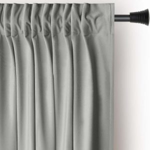 Světle šedý sametový dimout závěs 140x270 cm Pleat – Restilo