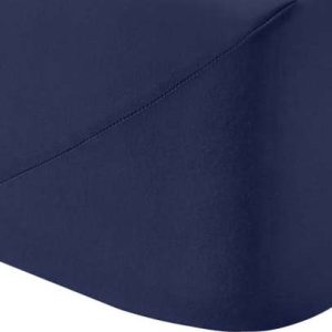 Tmavě modré napínací prostěradlo z bavlněného perkálu 185x200 cm Cotton Percale – Bianca