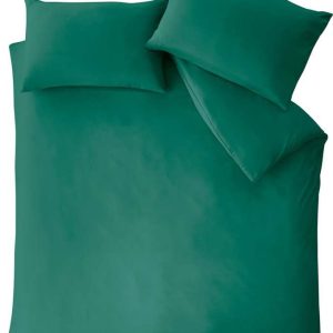 Tmavě zelené povlečení na dvoulůžko z mikrovlákna 200x200 cm So Soft Easy Iron – Catherine Lansfield