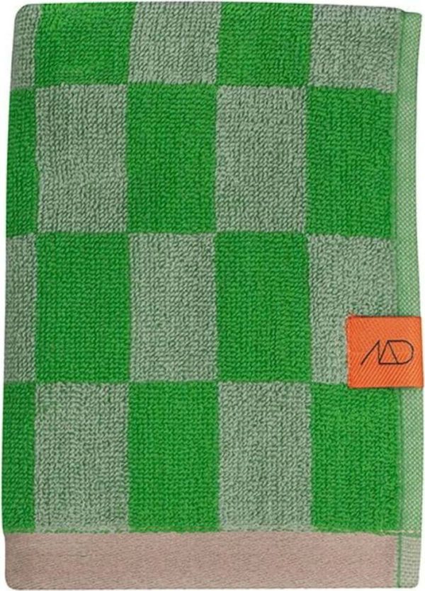 Zelený ručník z bio bavlny 50x90 cm Retro – Mette Ditmer Denmark