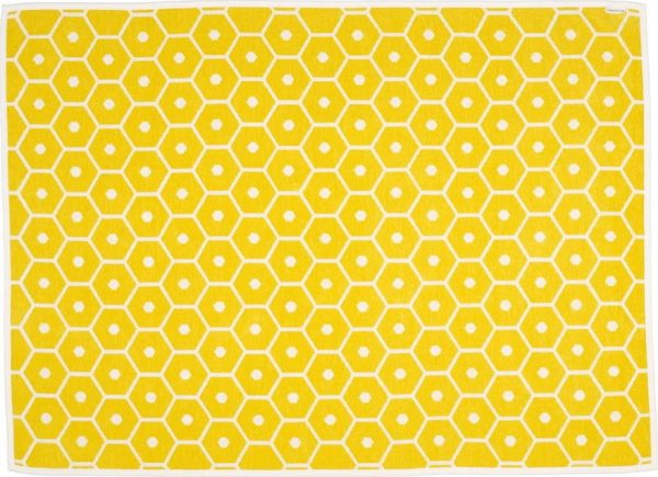 Žlutá deka s příměsí vlny 140x180 cm Honey Lemon – Pappelina
