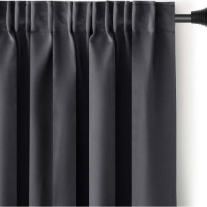 Antracitový zatemňovací termo závěs 140x245 cm Pleat – Restilo