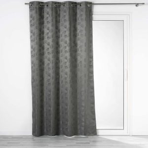 Antracitový zatemňovací závěs z žakáru 140x260 cm Lunella – douceur d'intérieur