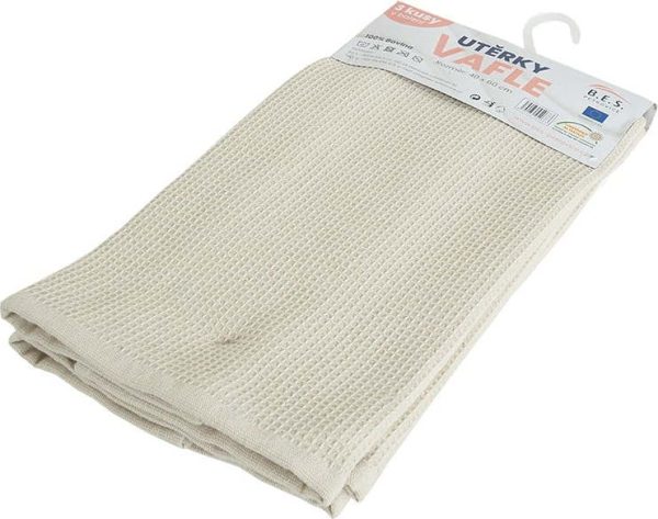 Bavlněné utěrky v sadě 3 ks 40x60 cm Wafle – B.E.S.