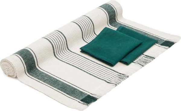 Bavlněný běhoun a ubrousky v sadě 3 ks 50x150 cm Sonima – Kave Home