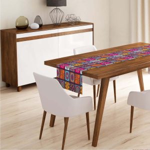 Běhoun na stůl 45x140 cm Mandala Tiles – Minimalist Cushion Covers