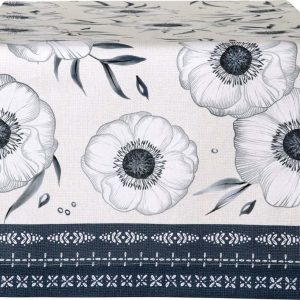 Běhoun na stůl z bio bavlny 150x45 cm Holly Flower - IHR