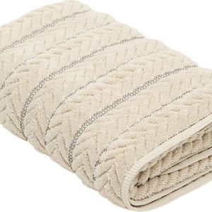 Béžová froté bavlněná osuška 90x150 cm Rune – Kave Home