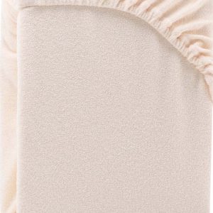 Béžové napínací froté prostěradlo 240x220 cm Ruby – Restilo
