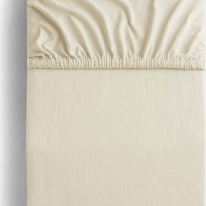 Béžové napínací prostěradlo jersey 220x200 cm Amber – Restilo