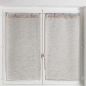 Béžové voálové záclony v sadě 2 ks 60x90 cm Milza – douceur d'intérieur
