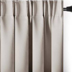 Béžový zatemňovací termo závěs 140x270 cm Pleat – Restilo
