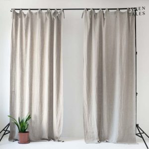 Béžový závěs 140x200 cm Night Time – Linen Tales
