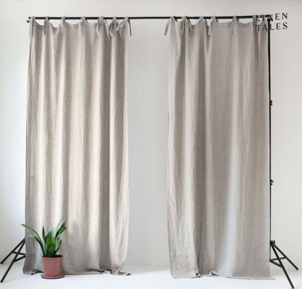 Béžový závěs 140x300 cm Night Time – Linen Tales